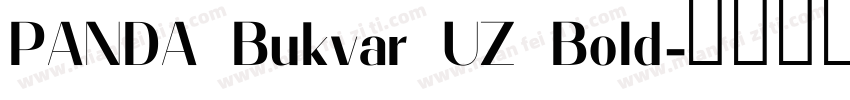 PANDA Bukvar UZ Bold字体转换